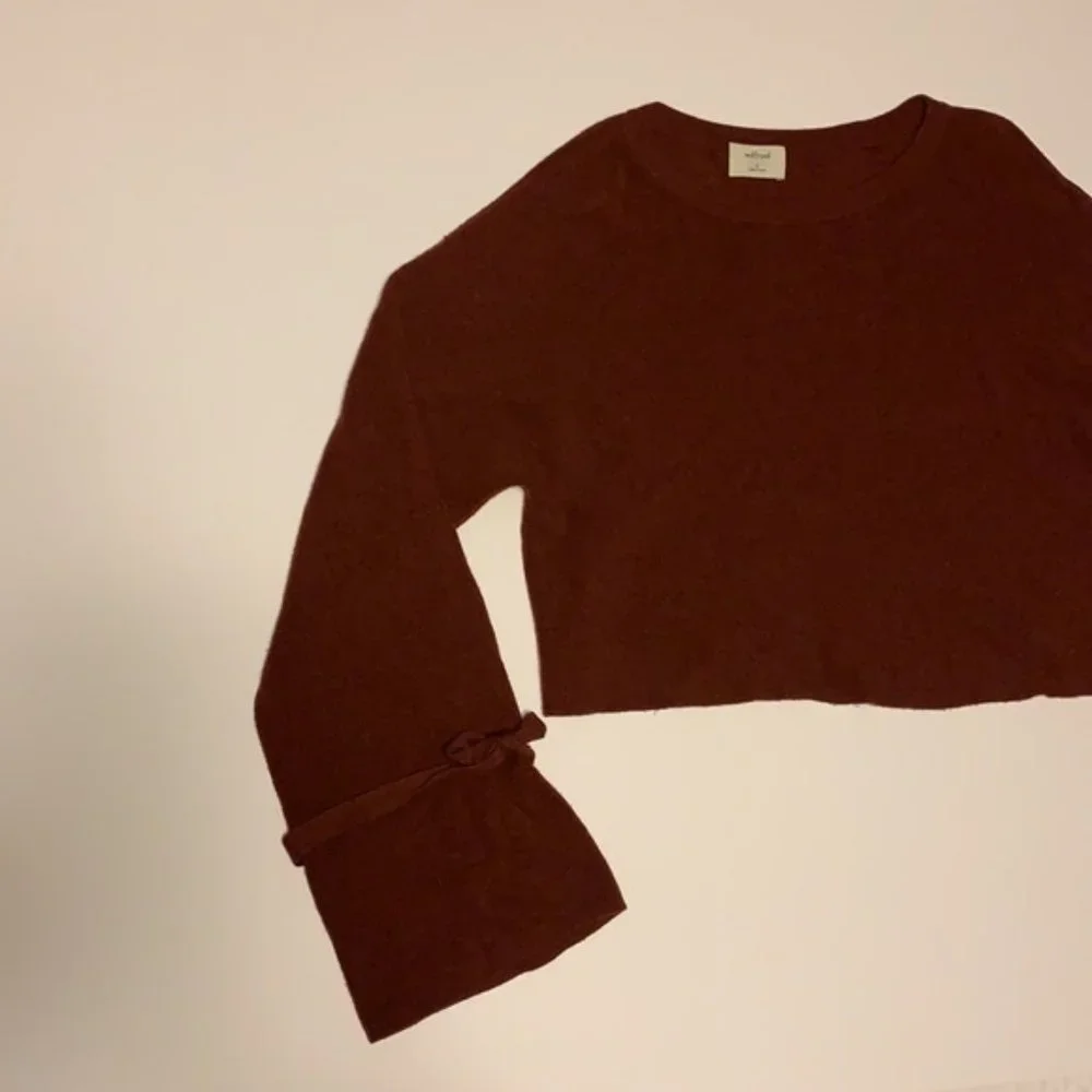 Aritzia Wilfred Maroon Wool Sweater - Women’s Size Small - Picture 3 of 7